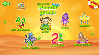 123 Kids Fun PUZZLE GREEN screenshot 0