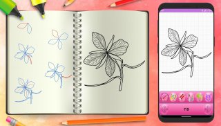 Learn To Draw Beautiful Flowers Step by Step screenshot 1
