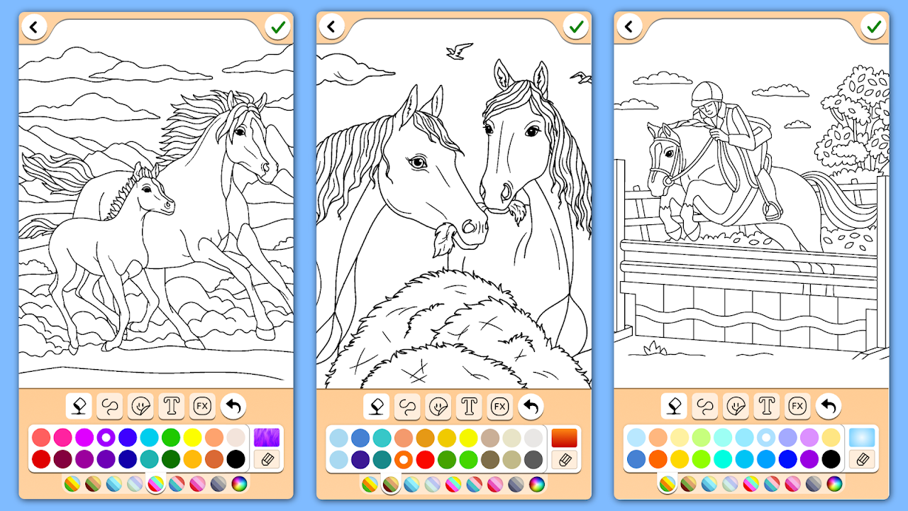Colorir cavalo - Jogos de Cavalos 
