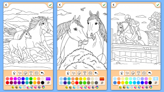Horse coloring pages game screenshot 6