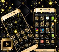 Gold Black Launcher Theme screenshot 1