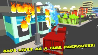 Cube Fire Truck: Firefighter screenshot 3