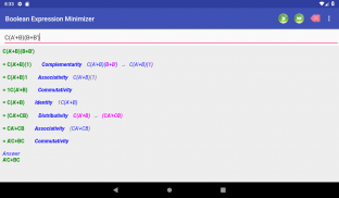 Boolean Expression Minimizer screenshot 1