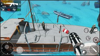 bắn súng chiến tranh hải quân 3D - trò chơi súng screenshot 1