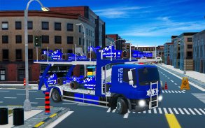 US Police Formula Car Transporter Truck screenshot 1