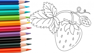 Fruit & vegetables Coloring Book For Kids Glitter screenshot 8