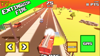 Crazy Road: Firefighter screenshot 3