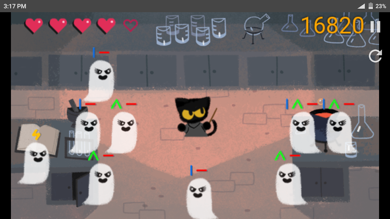 Halloween 2016 (Magic Cat Academy), Google Doodle