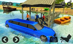 Beach Water Surfer Limousine Car Driving Simulator screenshot 1