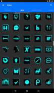 Flat Black and Cyan Icon Pack Free screenshot 13