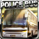 3D police Bus Transport prison Icon