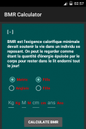BMR Calculator screenshot 0