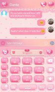 Pink Girl Keyboard Theme screenshot 3