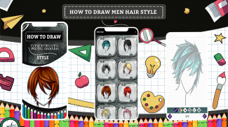 Learn How to Draw Men Hairstyle Step by Step screenshot 0