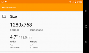 Display Metrics screenshot 1