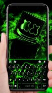 Neon Green DJ Keyboard Theme screenshot 0