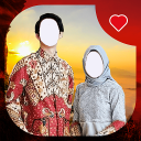 Hijab Batik Couple Photo Frames Icon