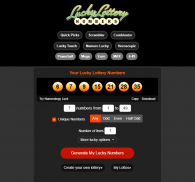 Lucky Lottery Number Generator screenshot 5