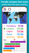 Horzono time zones world clock screenshot 1