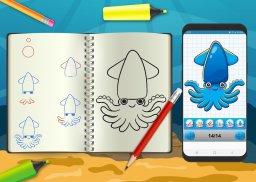 Learn to Draw Cute Chibi Sea Animals Step by Step screenshot 3