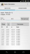 Resistor ratio calculator screenshot 1