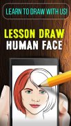 Lesson Draw Human Face screenshot 2