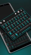 Simple Black Blue Keyboard Theme screenshot 1