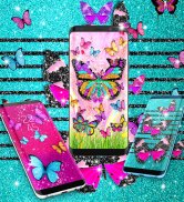 Glitter butterfly wallpapers screenshot 1