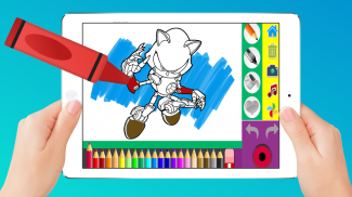 Soni Coloring The Blue Hedgehogs screenshot 2