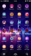 3D Ripple Neon City Launcher Wallpaper Theme screenshot 3