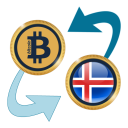Bitcoin x Corona islandesa Icon