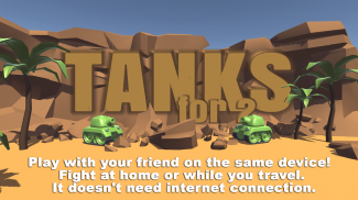 Tanks 3D for 2 players on 1 device - split screen screenshot 0