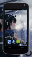 Girl and Snow Anime Wallpaper screenshot 0