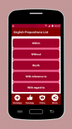 English Prepositions List screenshot 1