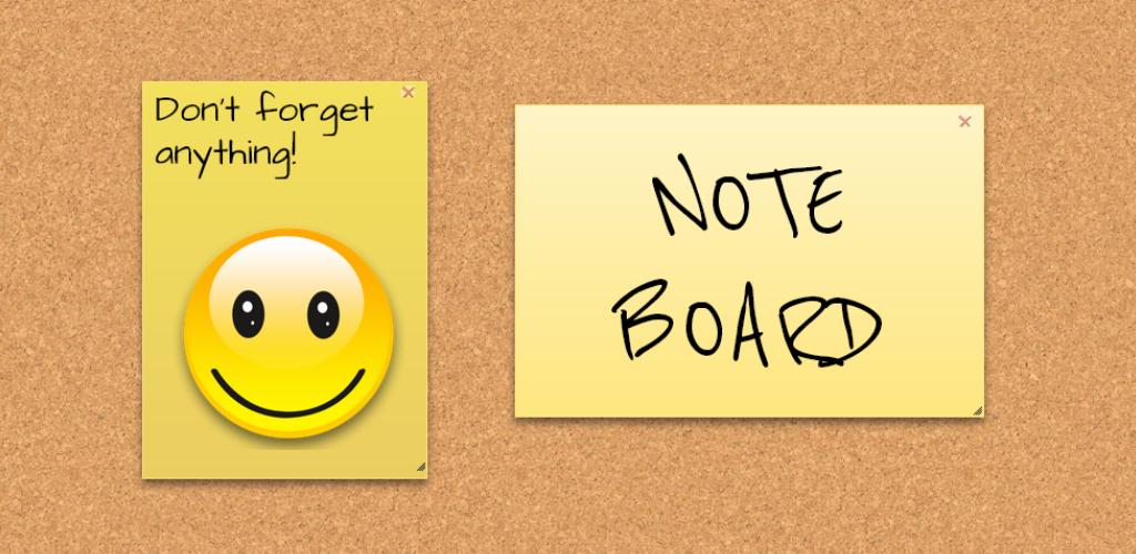 Note board. Notes app. Note Board Night.