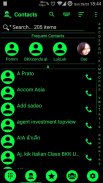Theme for Drupe and RocketDial and ExDialer BGreen screenshot 2