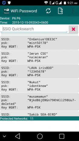 Wifi password root