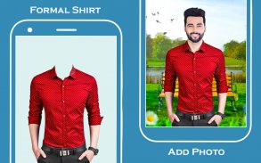 Men formal shirt photo suit screenshot 0