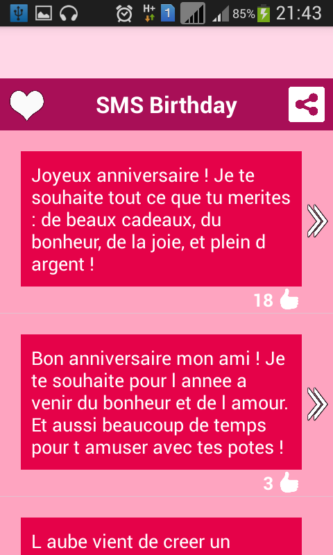 Joyeux Anniversaire Sms 1 0 Download Android Apk Aptoide