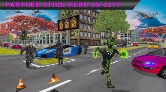 Panther Stickman Rope Herói Cidade Crime screenshot 1