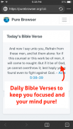 Pure Browser - World's first Christian web browser screenshot 1