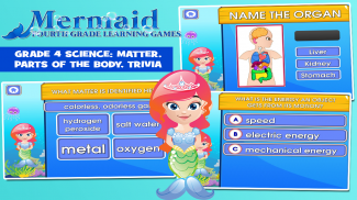 Mermaid's Fourth Grade Games screenshot 2