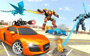 Flying Robot Car Transform War screenshot 2