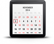 Calendar For Wear OS (Android Wear) screenshot 1