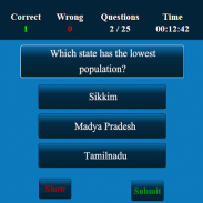 Population in India MCQ screenshot 0