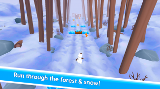 Snowman Rush: Frozen run screenshot 0