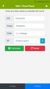 Watts Amps Volts Calculator screenshot 6