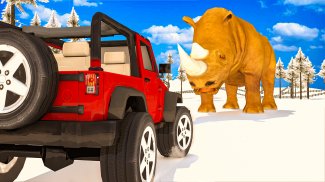 Rhino wild car chase: Impossible car stunt 2021 screenshot 0