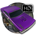 Aparcamiento púrpura de coches Icon