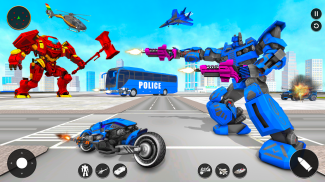 Police Bus Robot Bike Games screenshot 5